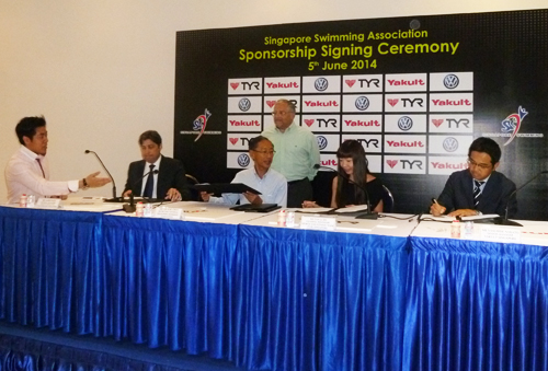 Sponsorship Signing Ceremony for the TYR 2nd Southeast Asian Swimming Championships 2014 on 5th June 2014