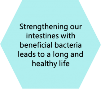 strengthening our intestines with beneficial bacteria leads to a long healthy life